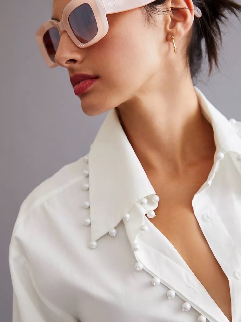 Anthropologie X Mememe Embellished Buttondown Tunic - Picture 3 of 5
